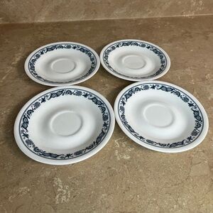 Vintage Corelle Old Town Blue Saucer Plates